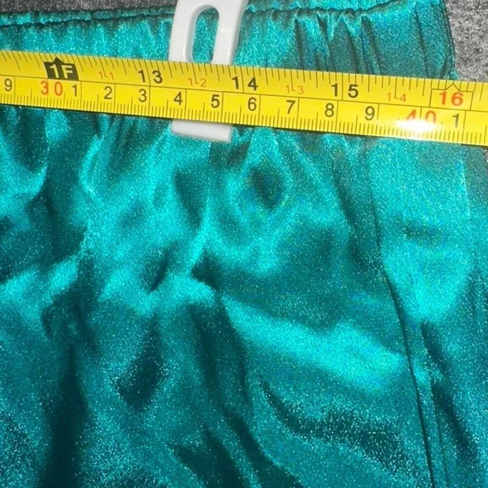 Victoria's Secret Gold Tag Pajama Set Satin Green Size Small Vintage VS gol